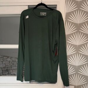 New Balance Men's Forest Green Long Sleeve Tee